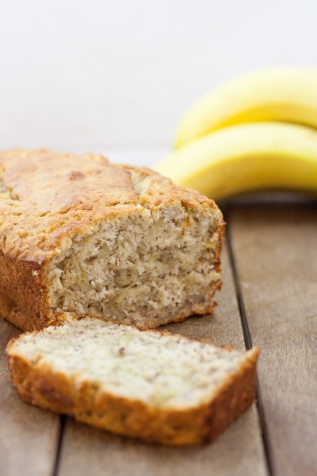 Banana Bread with Slice Cut Off