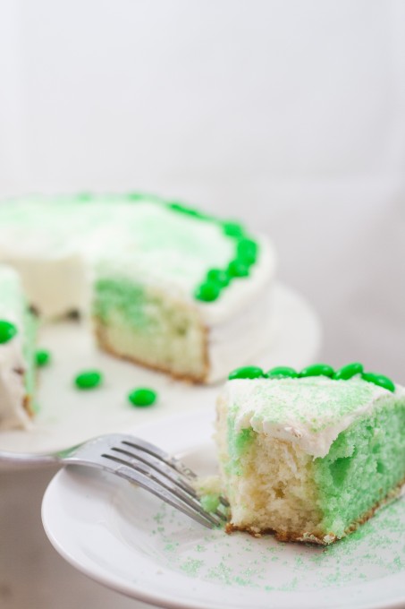Green & White Cake - Vertical
