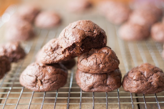 Chocolate Cookies in a Pyramid