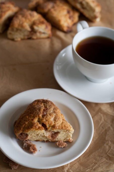 Cinnamon Chip Scone on Plate