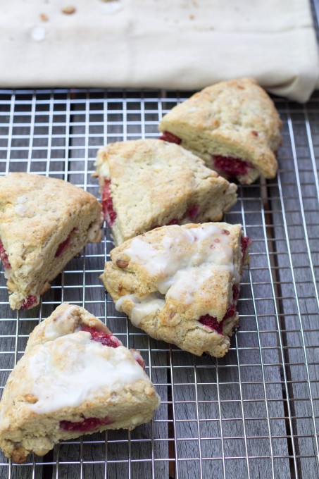 White Chocolate and Raspberry Scones