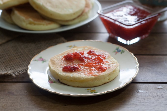 Pikelets on a plate