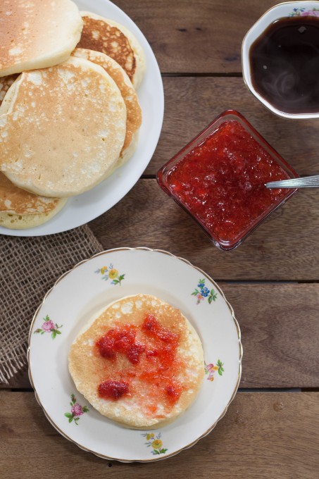 Looking down on pikelets