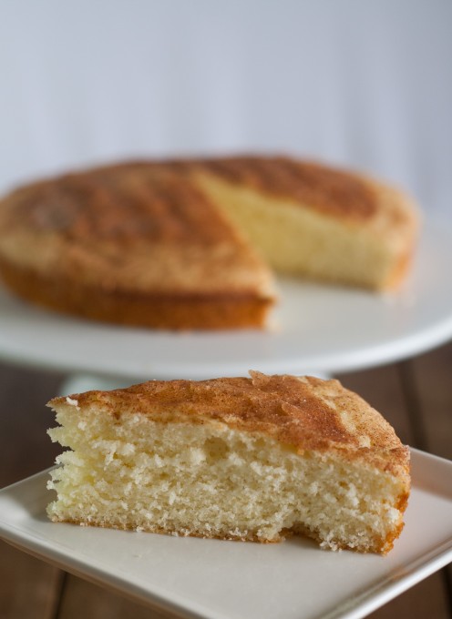 Tea Cake Slice with Cake Behind