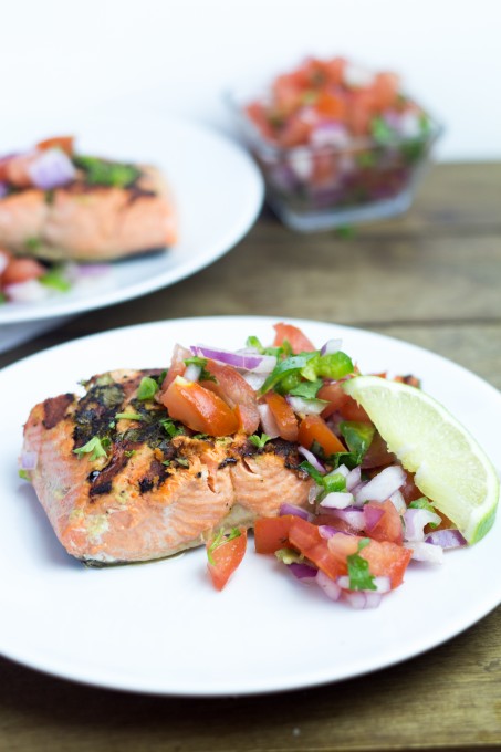 Herb Salmon with Salsa