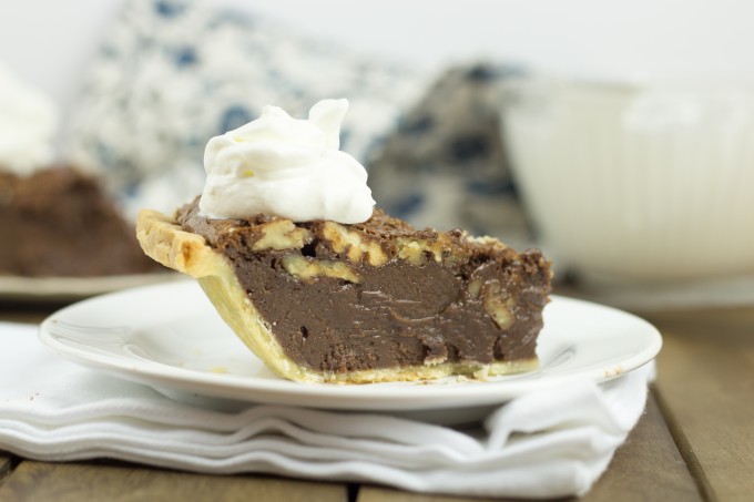 Slice of Chocolate Pecan Pie