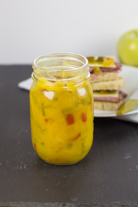 Sweet Mustard Pickles in Bottle
