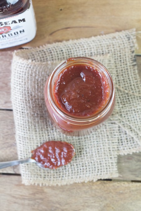 Aerial View of Spicy Bourbon BBQ Sauce