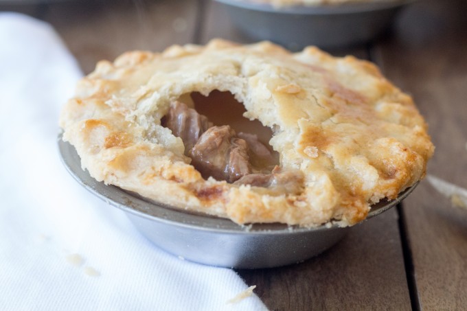 Close up of Inside Meat Pie