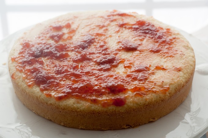 Jam Layer on Sponge Cake