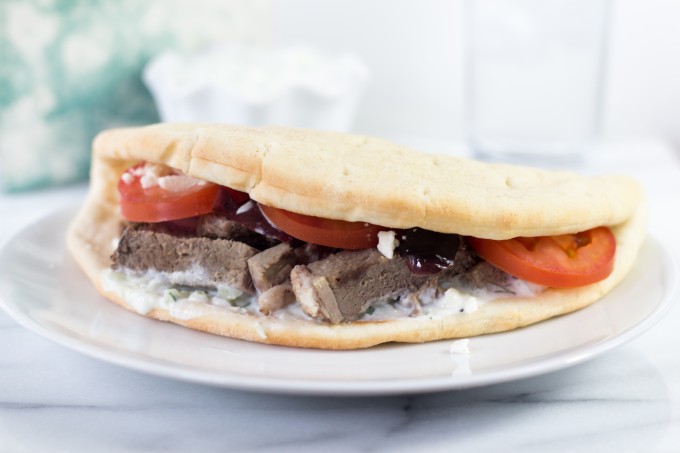 Lamb Pita with Greek Tzatziki Sauce