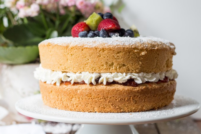 Victorian Sponge Cake from Side