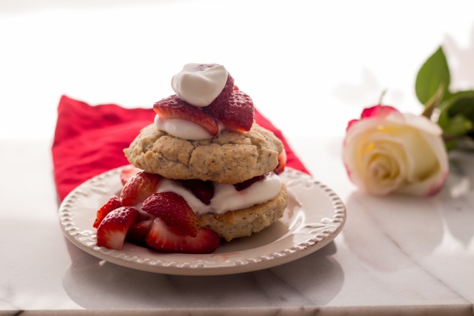 Strawberry Shortcake with Rose