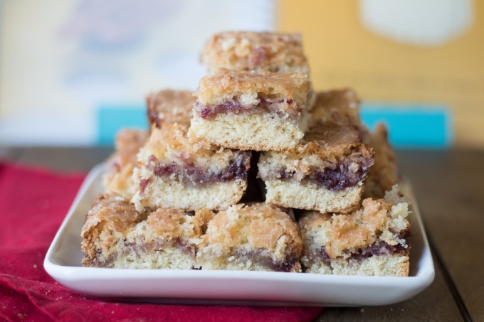 A plate of Raspberry Coconut Squares