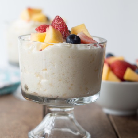 Sago Pudding, served cold with Fruit
