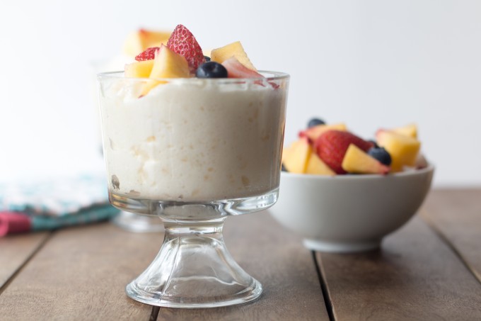 Sago Pudding served with Fruit