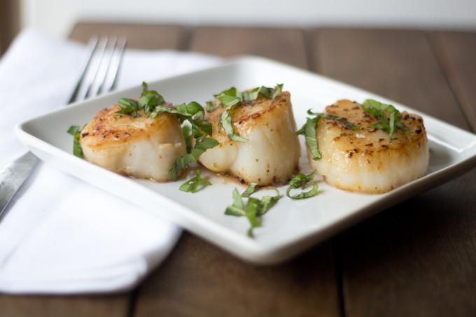 Scallops Seared in Herb Butter