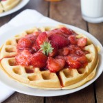 Strawberry Compote on Buttermilk Waffles