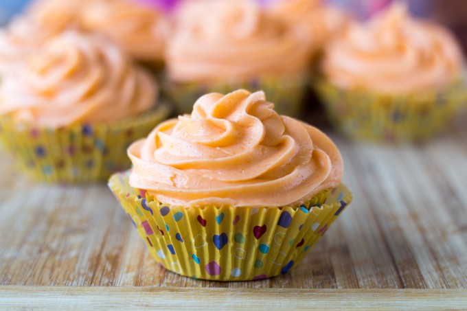 Chocolate Cupcakes with Orange Frosting