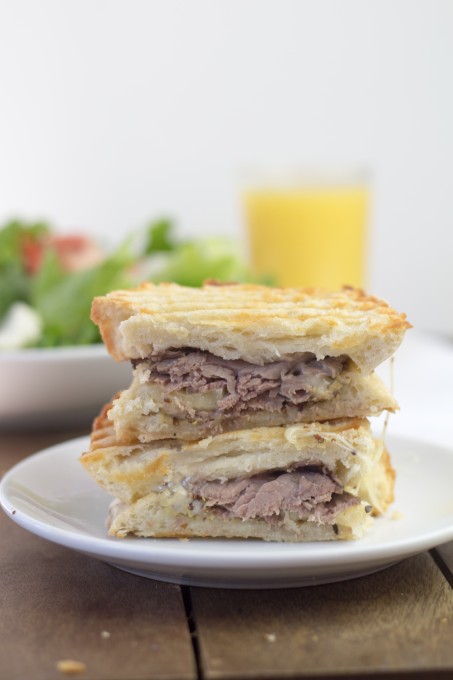 Roast Beef and Cheese Grilled Sandwich