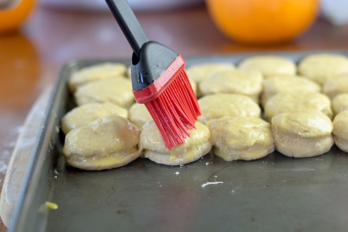 Glazing Pumpkin Scones