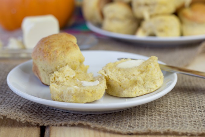 Pumpkin Scones with Butter