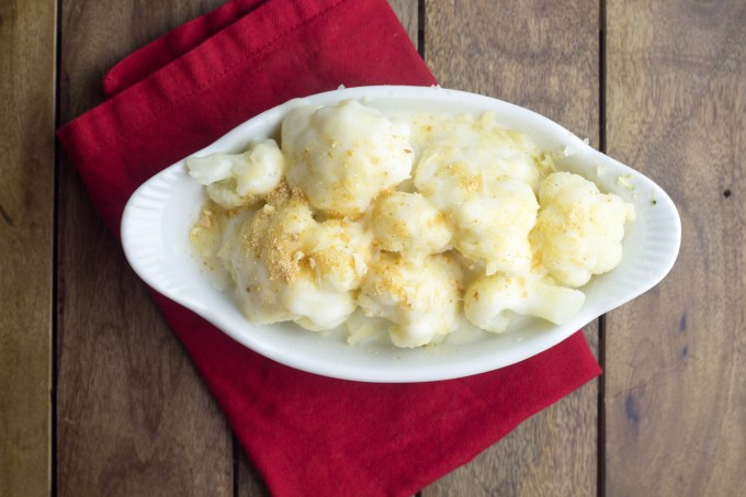 Cauliflower au Gratin in bowl