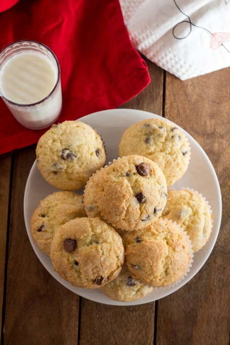 Chocolate Chip Muffins are great with Milk
