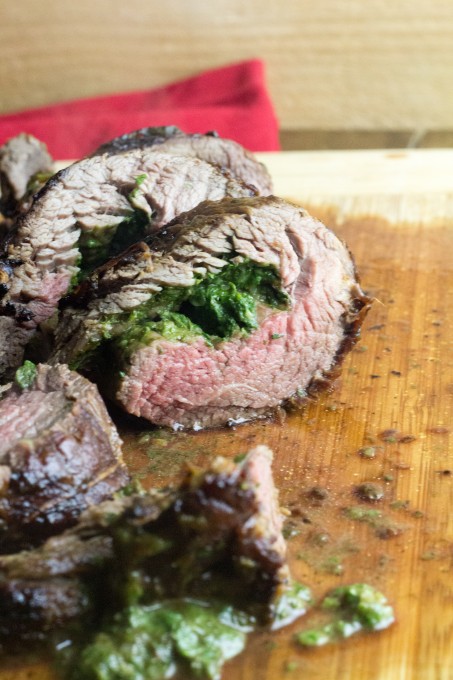 Creamed Spinach in Flank Steak