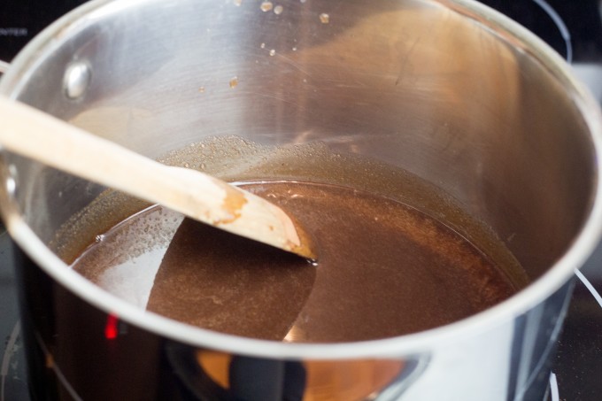 Sugar Crystals on Saucepan