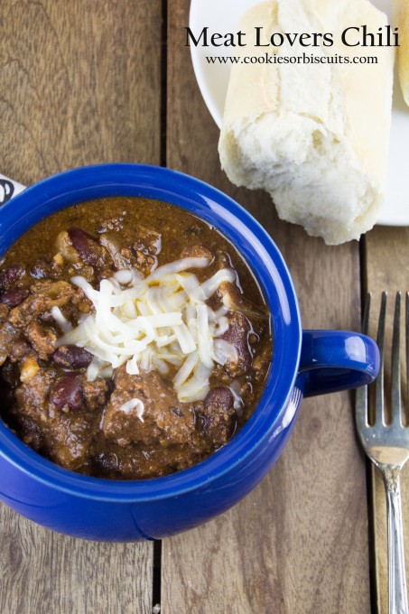 Meat Lovers Chili topped with cheese