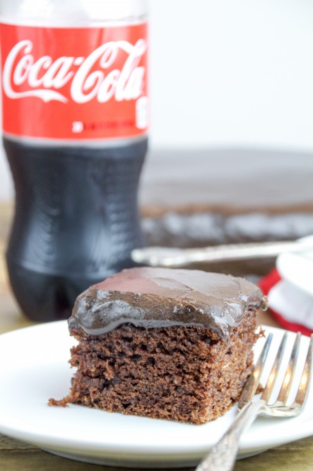 Slice of Coca Cola Cake