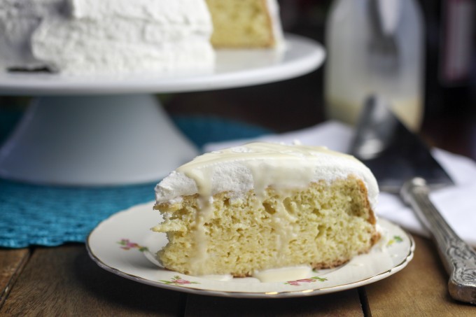 Tres  Leches Cake Served with Extra Cream