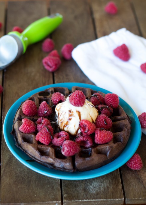 Chocolate Waffles for Dessert