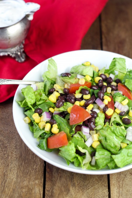 Mexican Salad with Lime Cilantro Dressing