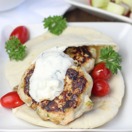 Turkey Burgers with Pita Bread