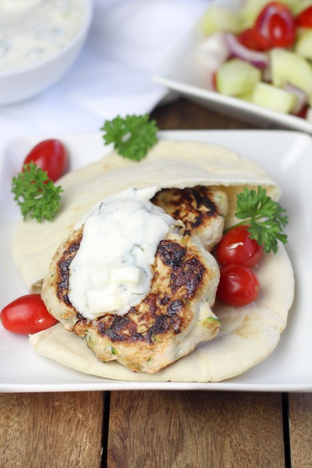 Turkey Burgers with Pita Bread